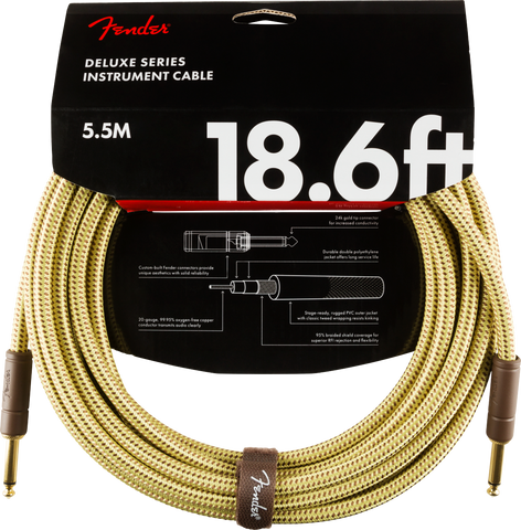 FENDER CABLE DELUXE 18.6' INST CBL TWD - PickersAlley