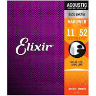 ELIXIR STRINGS Acoustic Nanoweb 80/20 .011-.052B - PickersAlley