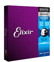ELIXIR STRINGS Acoustic Polyweb 80/20 .012-.053B - PickersAlley