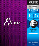 ELIXIR STRINGS Acoustic Polyweb 12-string 80/20 .010-.047B - PickersAlley