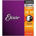 ELIXIR STRINGS Acoustic Nanoweb 12-string 80/20 .010-.047B - PickersAlley