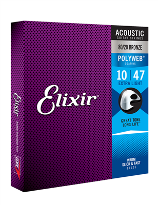 ELIXIR STRINGS Acoustic Polyweb 80/20 .010-.047B - PickersAlley