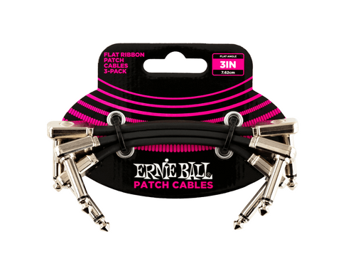 ERNIE BALL CABLES 3PK 3" FLAT RIBBON PATCHES - PickersAlley