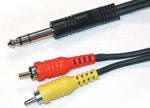 LINK AUDIO CABLE 1/4" TRS-M TO 2xRCA-M Y-Cable - 10 foot