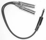 LINK AUDIO CABLE 1/4" Mono-M to 2x 1/4 Mono-F Y-Cable